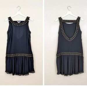 Forever Beaded Cocktail mini Dress Black size small